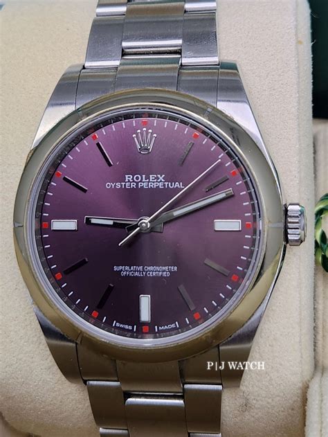 rolex oyster perpetual red grape 39|Rolex Oyster Perpetual 39mm.